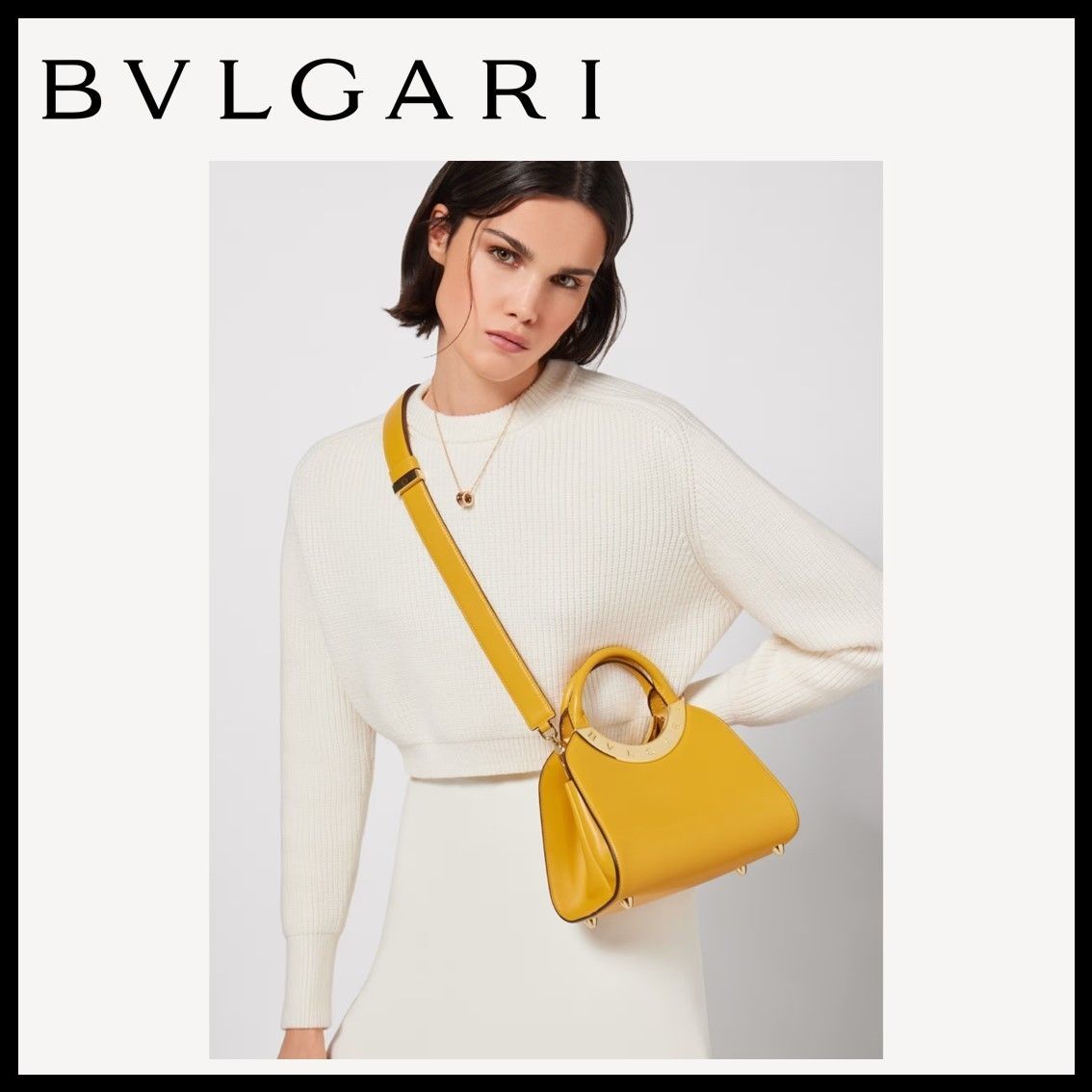 直営店 BVLGARI ブルガリ ローマ スモール トップハンドルバッグ