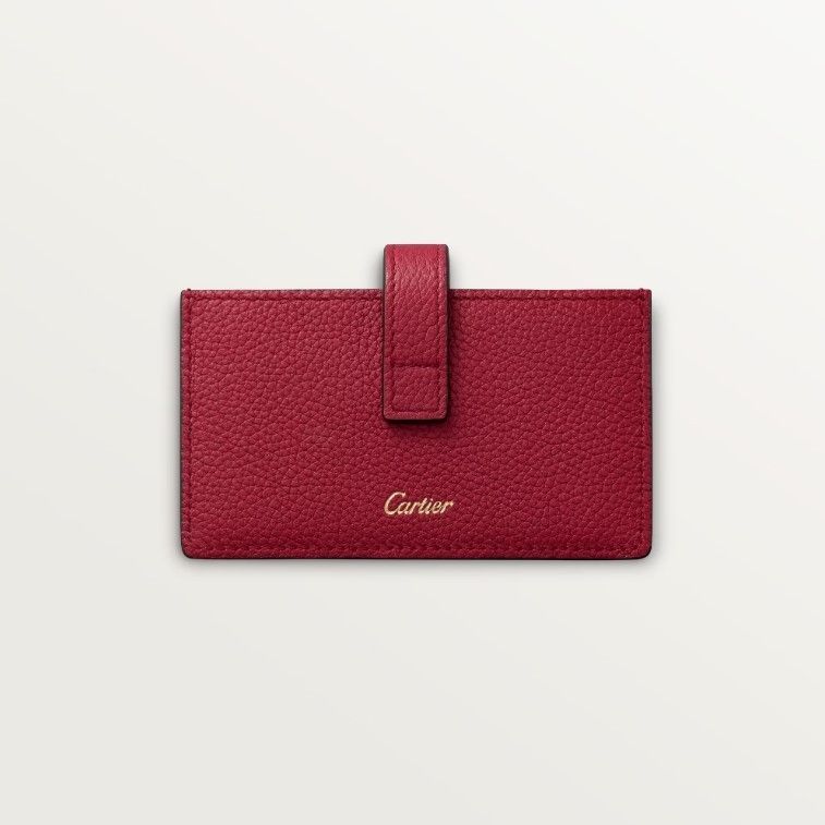 【Cartier】アコーディオンカードホルダー トリニティ ルビー 海外希少 Cartier トリニティ アコーディオンカードホルダー