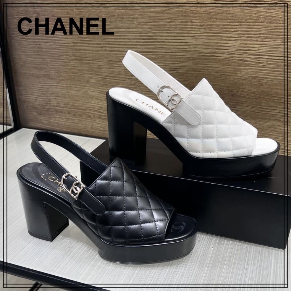 【優美な輝き】CHANEL キルティング トングサンダル ゴールド CHANEL 2023-24 AW キルティングサンダル