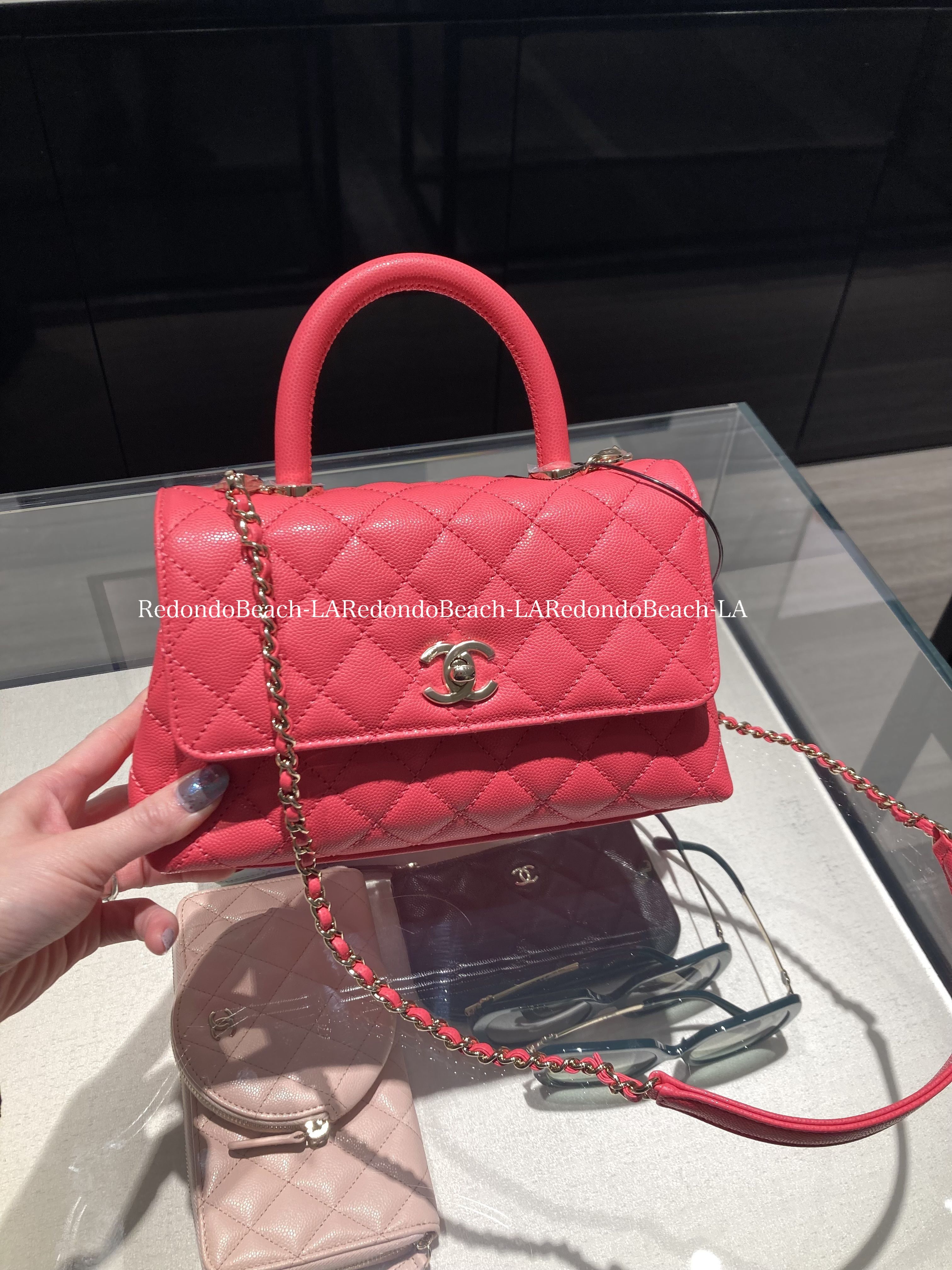 VINTAGE シャネル ココハンドル 24cm ピンクベージュ シャネル 22A 新色ココハンドル 24cm サーモンピンク (CHANEL