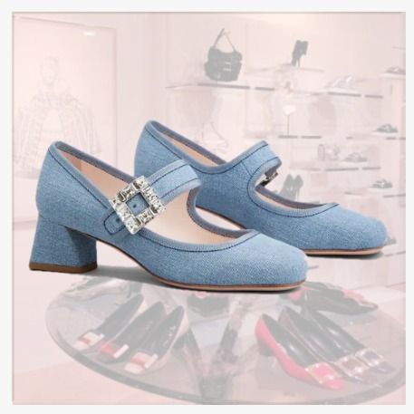 【Roger Vivier】Tres Vivier Strass バックル パンプス レザー Roger Vivier Tres Vivier Strassバックル パンプス