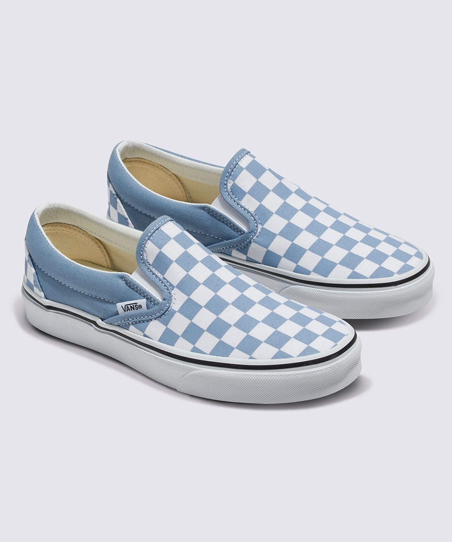 VANS] スリッポン SLIP-ON チェッカーボード ダスティブルー