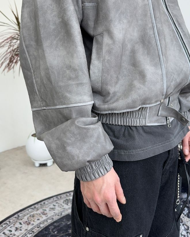 【SATIIIZ】RENNE Vintage Leather Jacket SATIIIZ】RENNE Vintage Leather Jacket (SATiiiZ/レザー