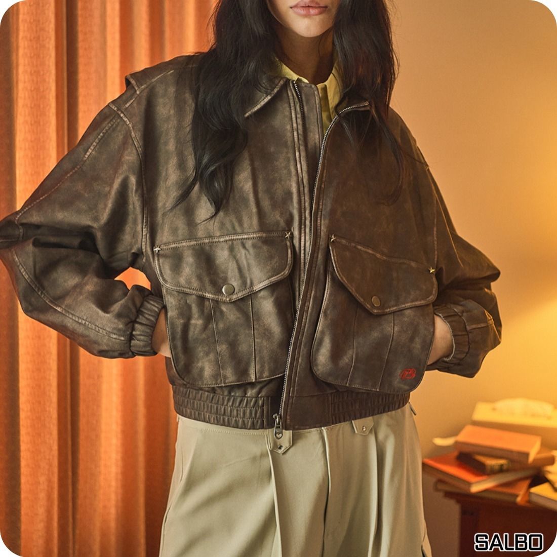 [BITTER CELLS] 23FW★SEASON OFF★Star Leather Jacket BITTER CELLS] 23FW☆SEASON OFF☆Star Leather Jacket