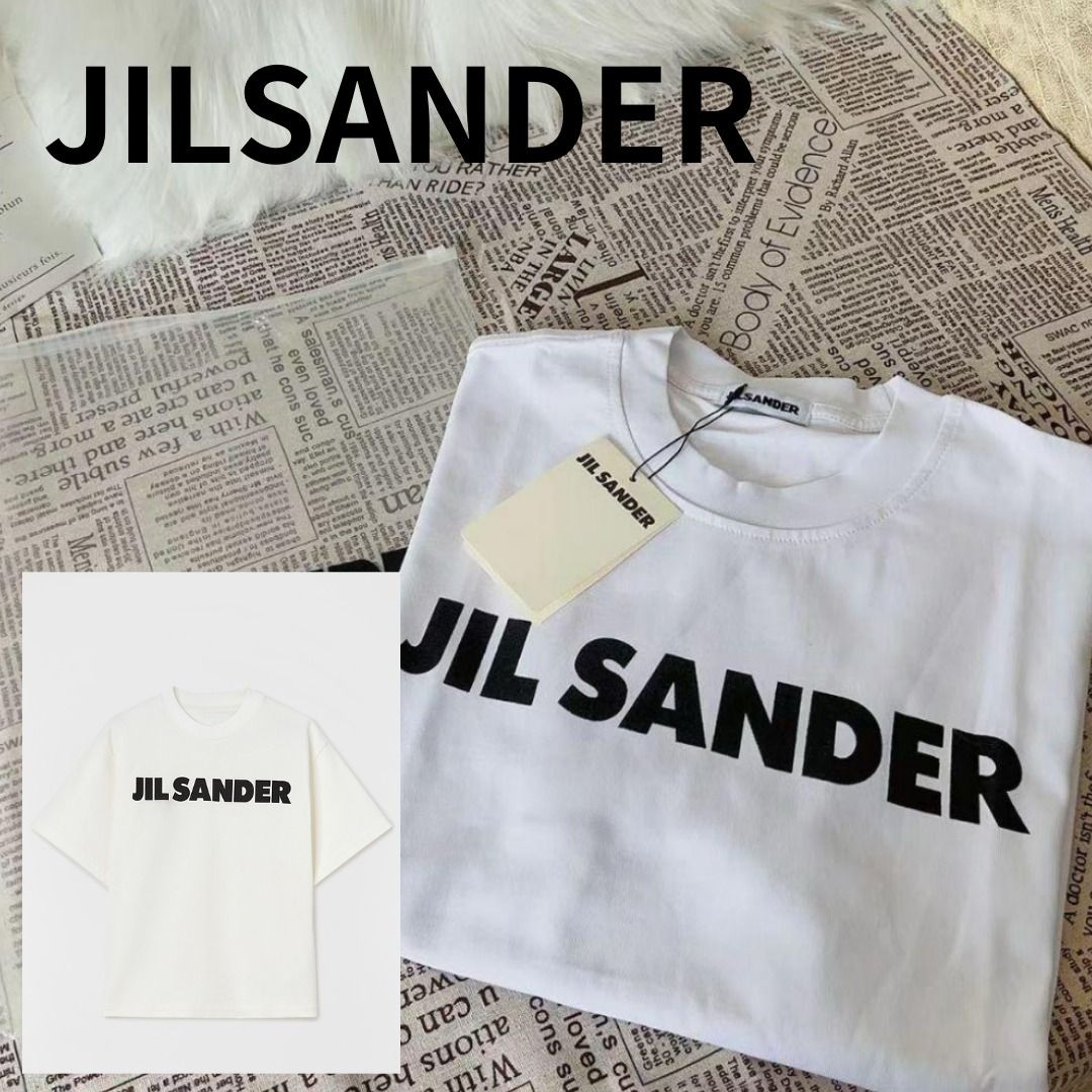 □JILSANDER□ジルサンダー ホワイトロゴTシャツ WOMEN (Jil