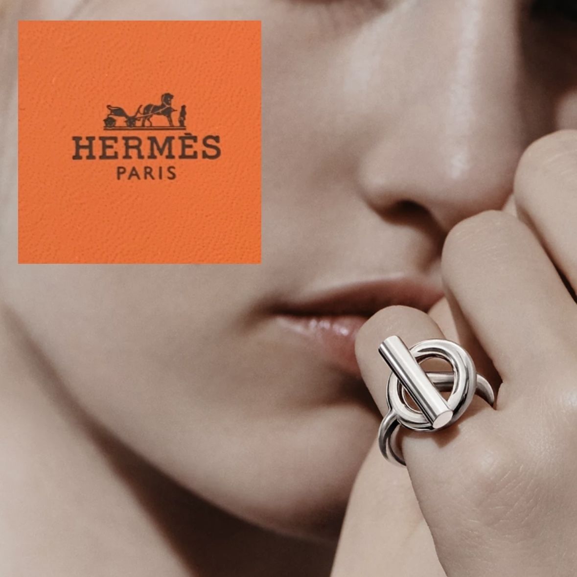 すぐにお届け◆憧れのエルメスを◆HERMES エシャペ54 リング エルメス エシャペ リング 54 925 10.4g シルバー A3507511