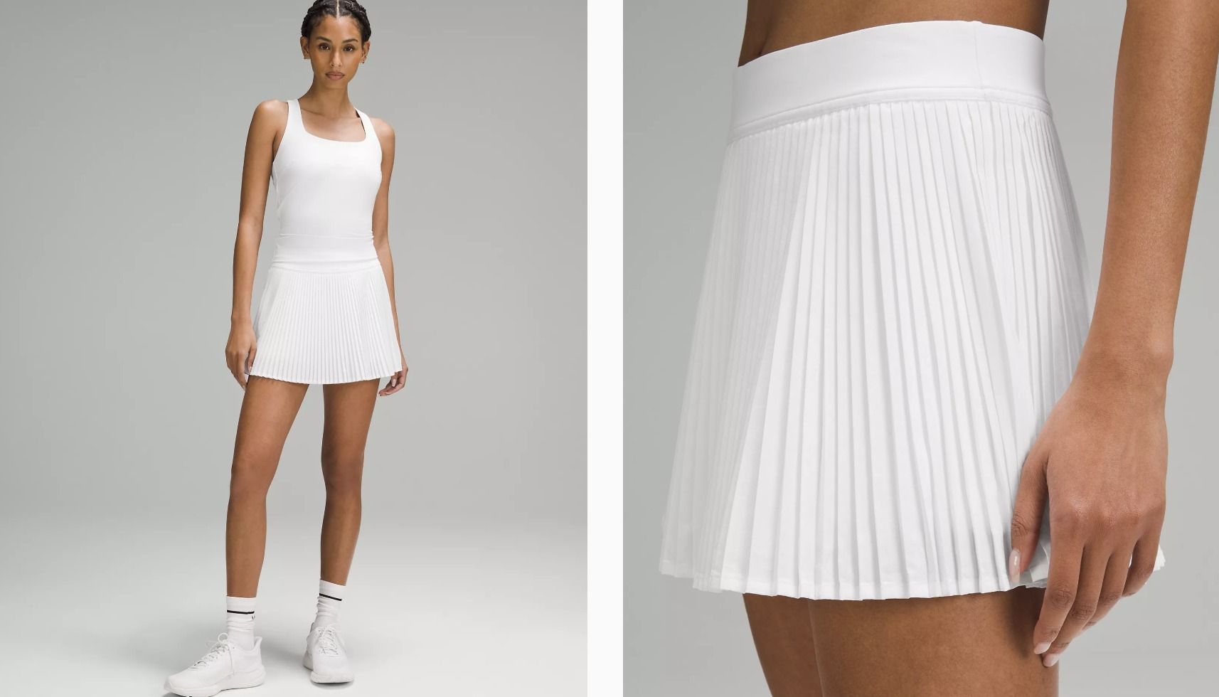 ☆lululemon☆細プリーツ☆ショーツ付ハイライズ テニススカート