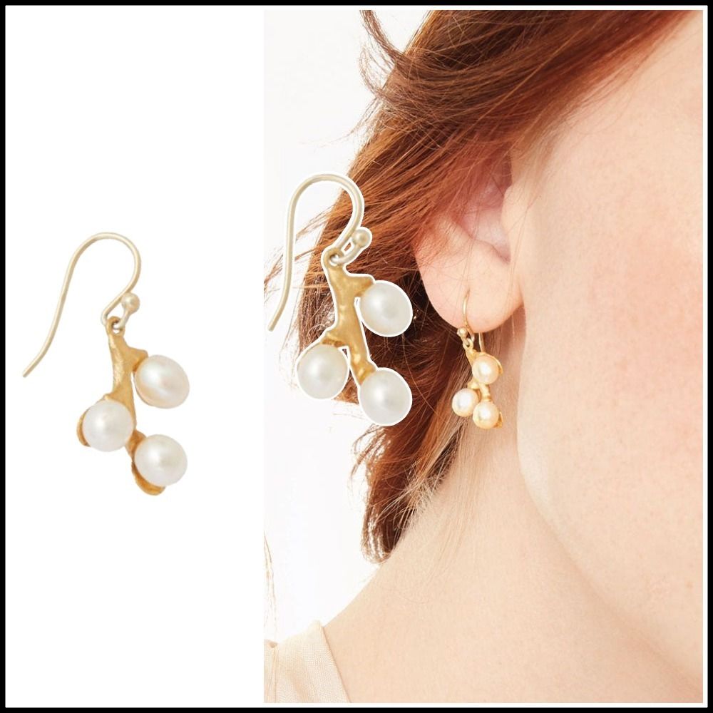 限定品【Tiffany×MET】Willow Catkins パール18K ピアス (ピアス