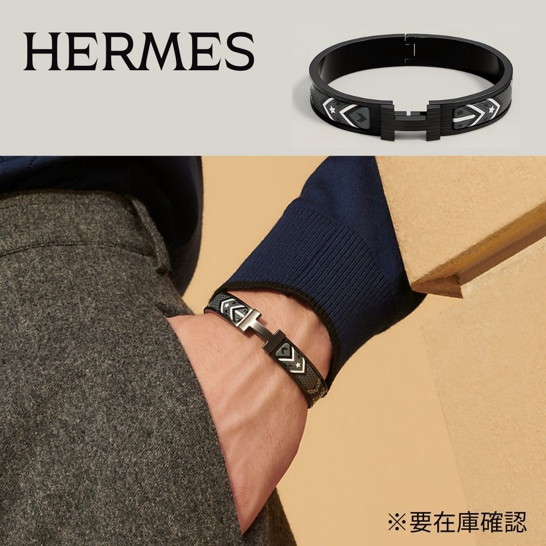 洗練されたデザイン【HERMES】Clic HH So Black ブレスレット エナメルブレスレット 《クリックHH/セ・ラ・フェット》 ソー