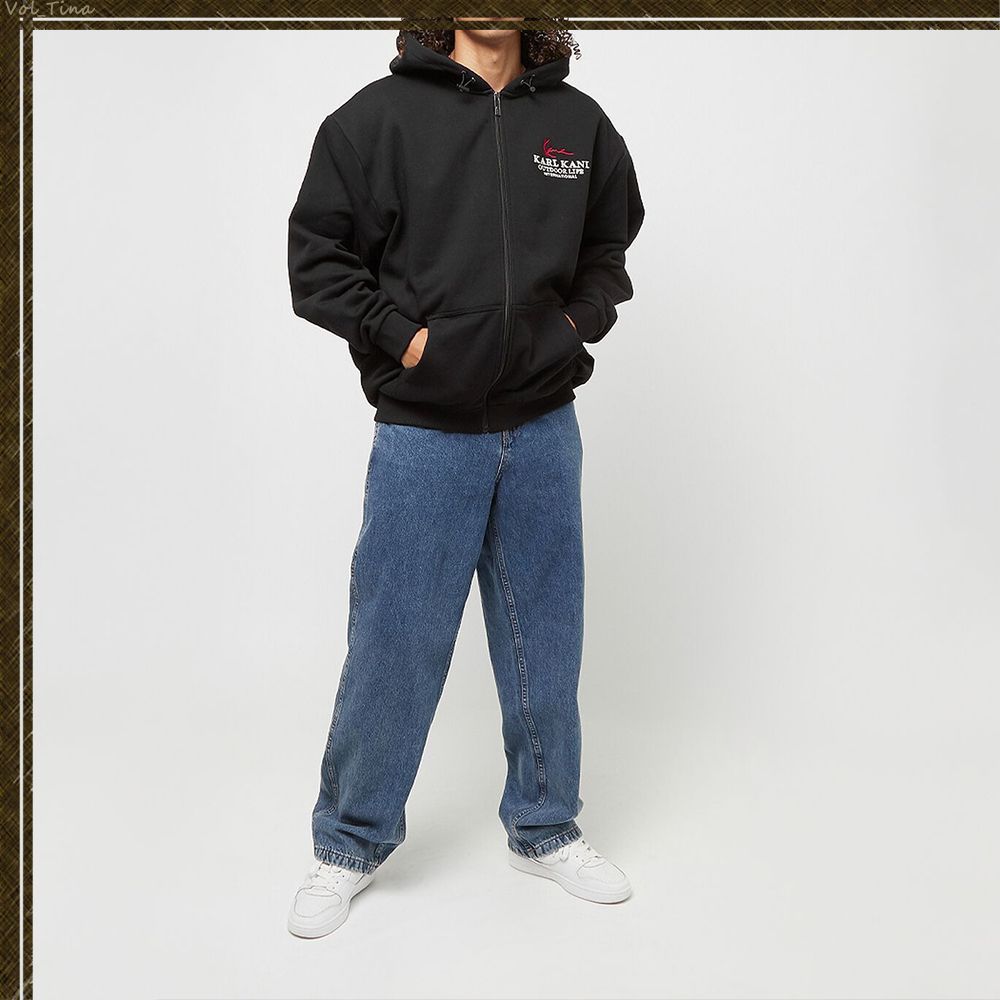 KARL KANI◆カールカナイ フーディ Oversized Zip Hoodie[Black] KARL KANI◇カールカナイ フーディー Oversize Full Zip Hoodie