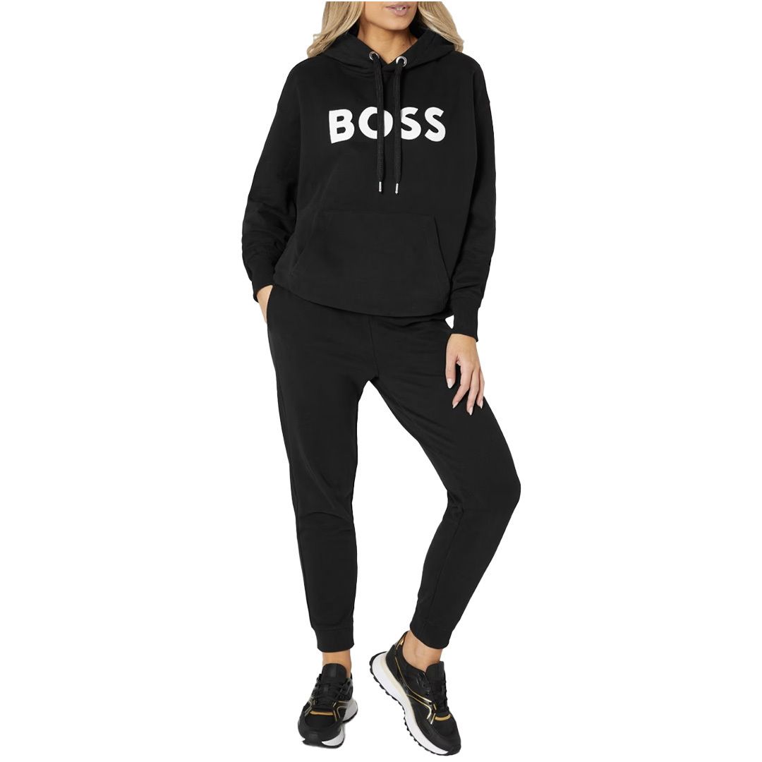 BOSS ボス ロゴパッチ スウェットパーカー フーディ BOSS - 【BOSS】NEWロゴフーディ (ブラック) パーカー / ユニ