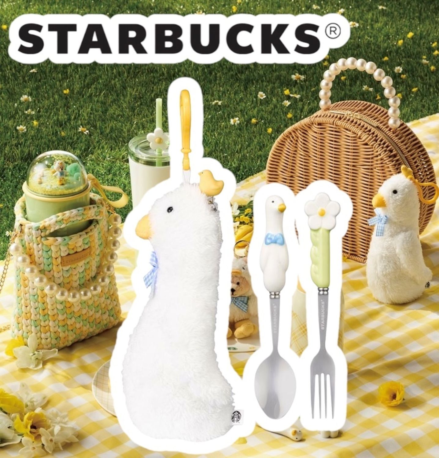 24スプリング【韓国スタバ】Delight Spoon Fork Set (Starbucks 