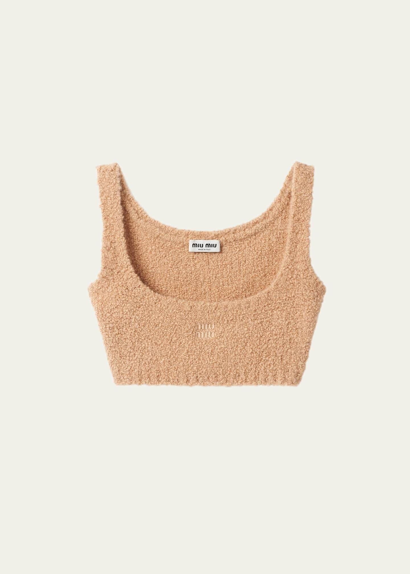 Miu Miu クロップド タンクトップ | ブラック | FARFETCH JP