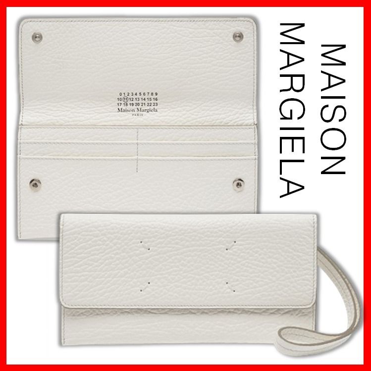 贈り物 MAISON MARGIELA メゾンマルジェラ 長財布 オフホワイト 小物