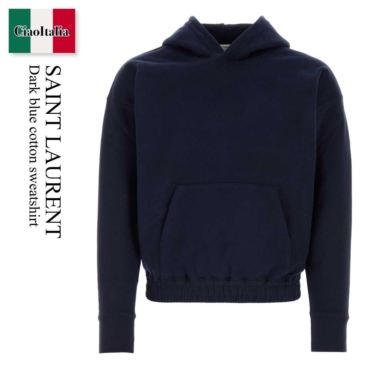 Saint Laurent Dark Blue Cotton Sweatshirt (Saint Laurent