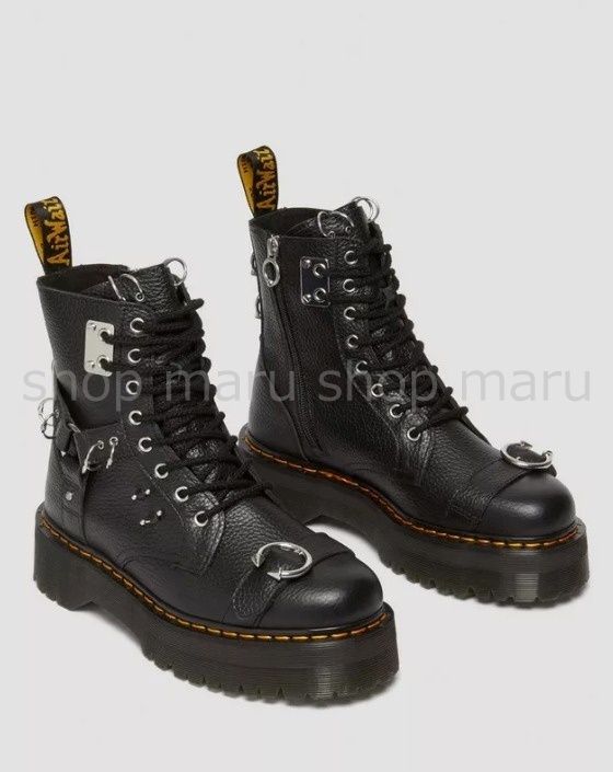 ドクターマーチン JADON III PISA LEATHER PLATFORM BOOTS BLACK