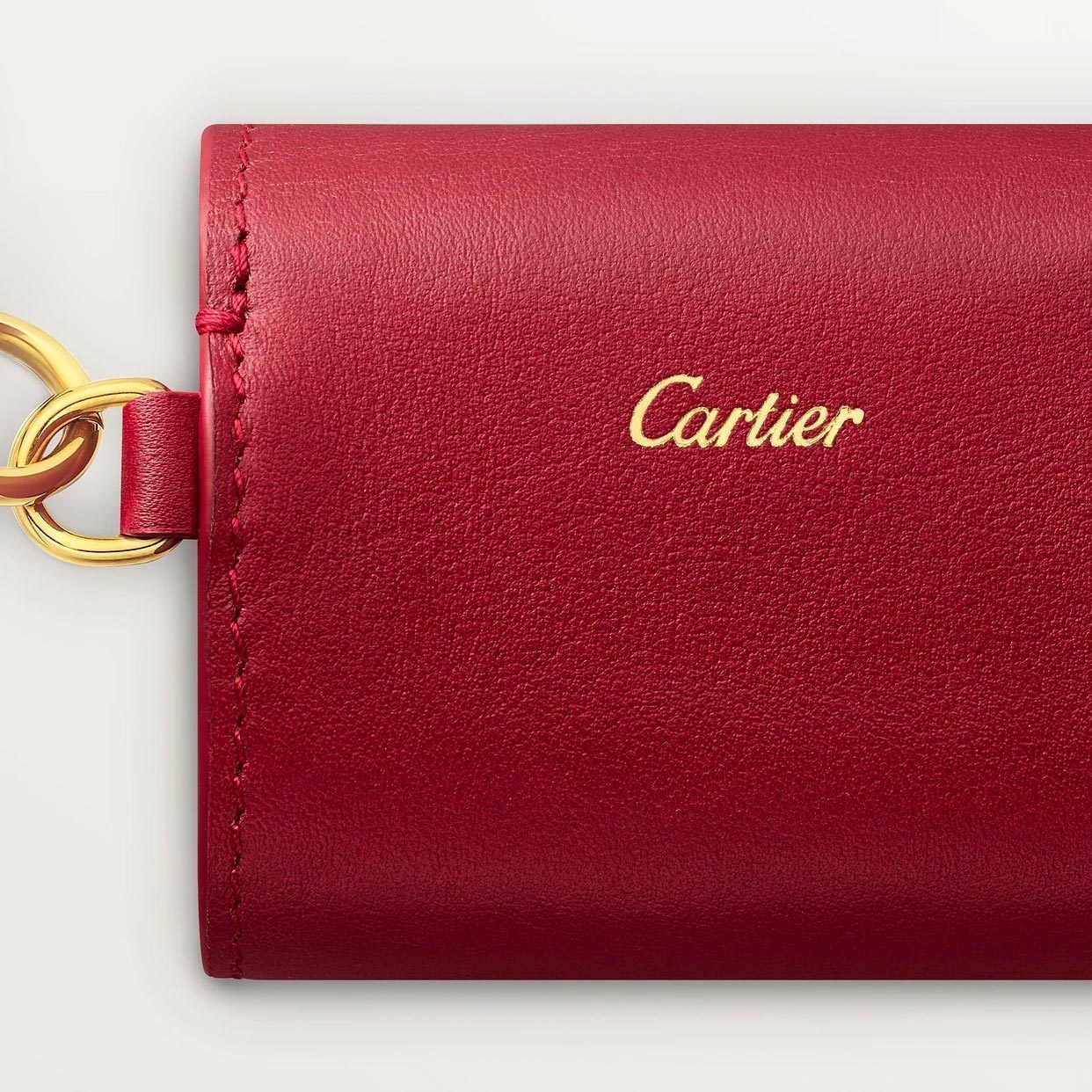 【Cartier】Diabolo イヤホン ケース キーリング 送料込み 赤 Cartier】Diabolo イヤホン ケース キーリング 送料込み 赤