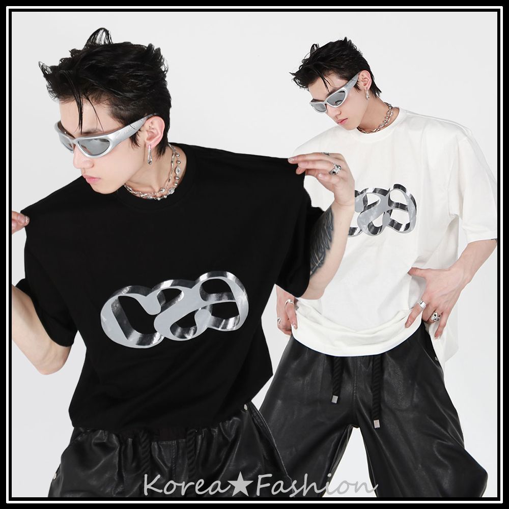 Argue Culture 半袖メタルTシャツメンズストリート男女コットン Argue Culture半袖Tシャツメンズストリートユニセックスメタル
