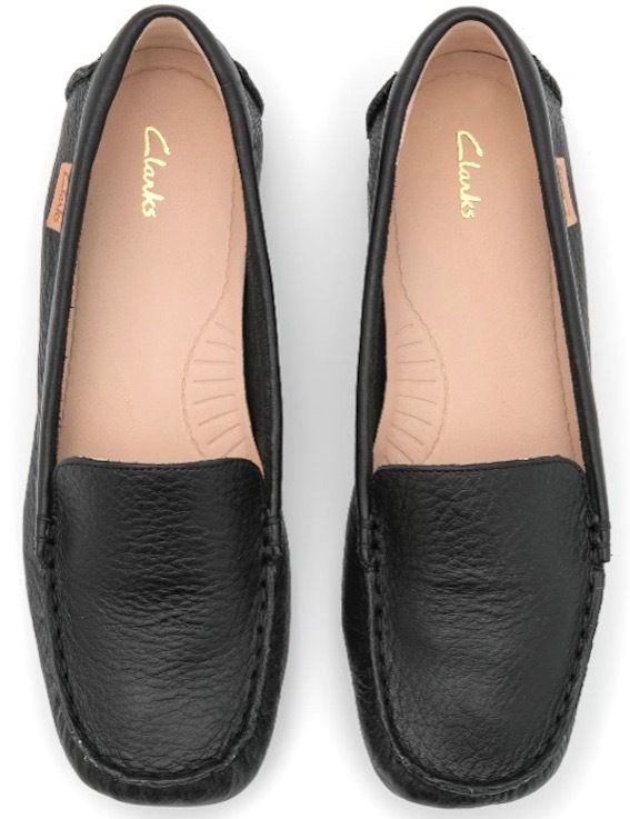 Clarks ブラック エナメルローファー 24cm