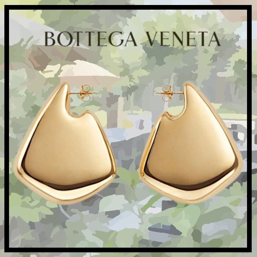 BOTTEGA VENETA【新作】 ラージ フィン ピアス イエローゴールド