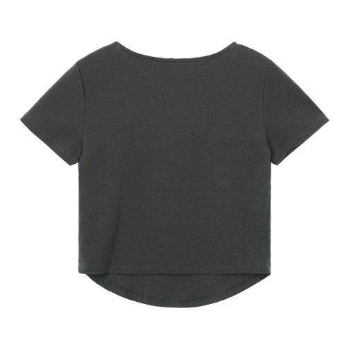 [REST&RECREATION] RR SQUARE NECK Tシャツ★新作★韓国★人気★ ☆韓国の人気☆【Rest&Recreation】☆RR LOGO CROP T-SHIR.T