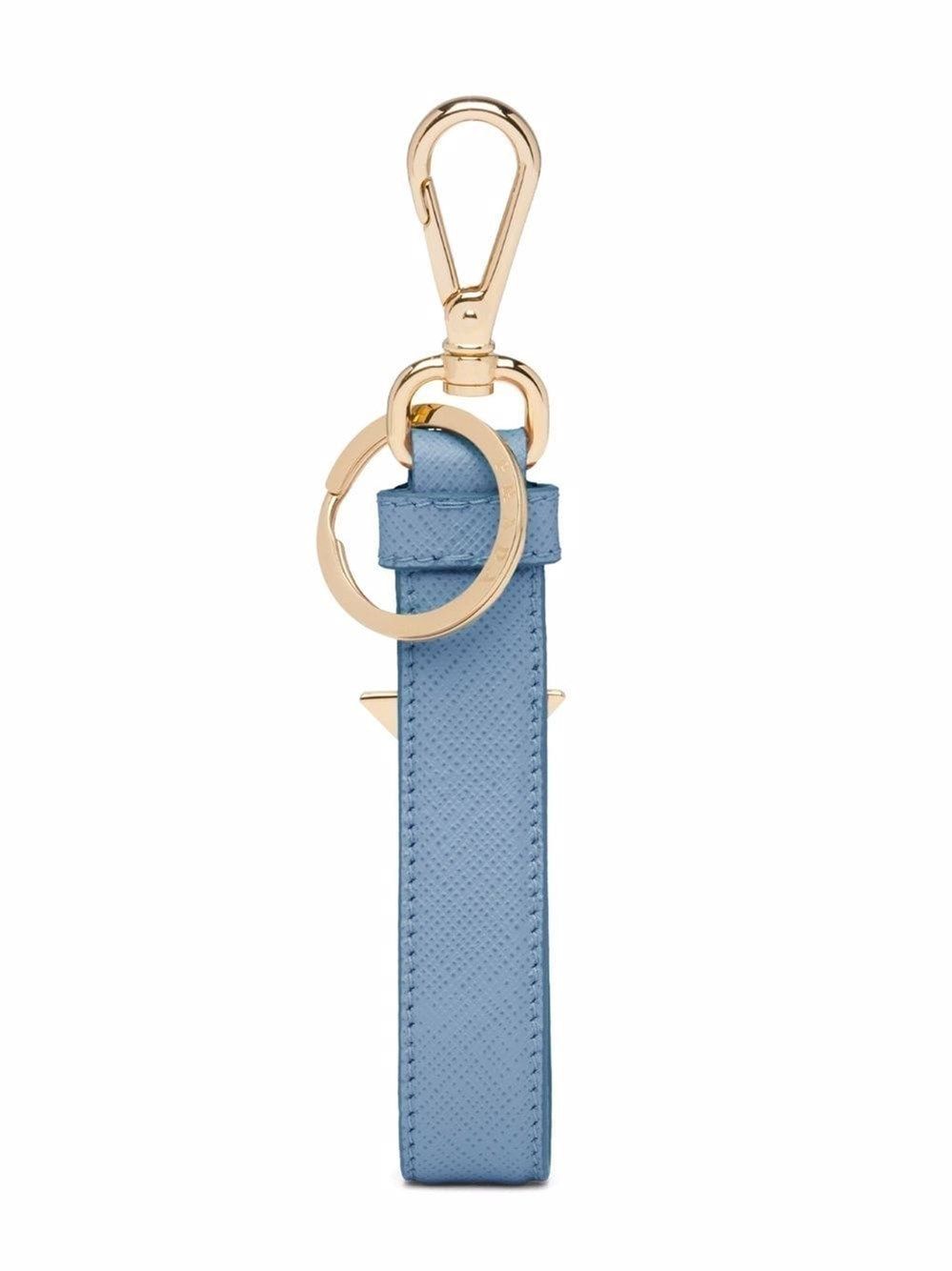 ユニセックス【国内発送★PRADA】サフィアーノレザー キーリング ギフトにも♪【国内発送☆PRADA】サフィアーノレザー キーリング
