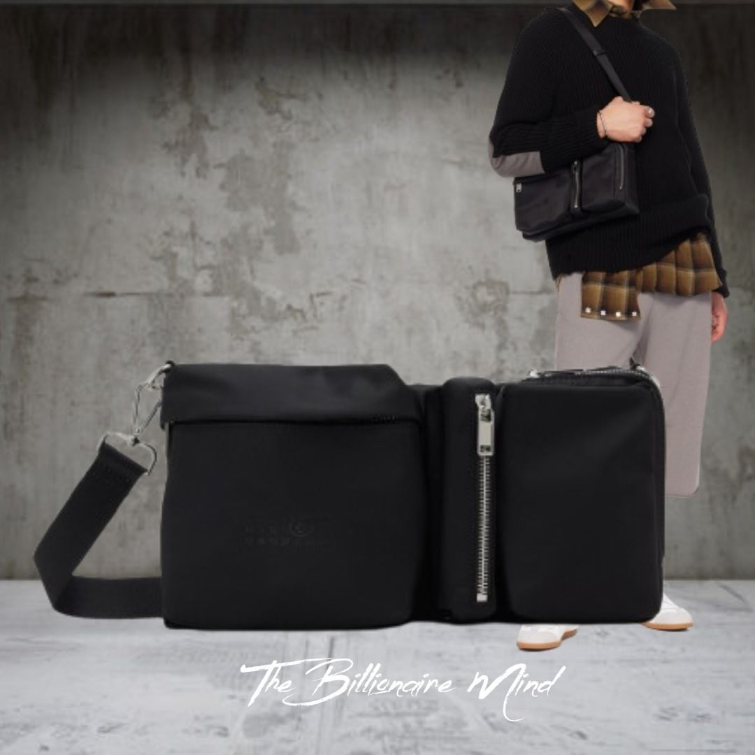 MM6 MaisonMargiela ナイロン メッセンジャークロスボディバッグ