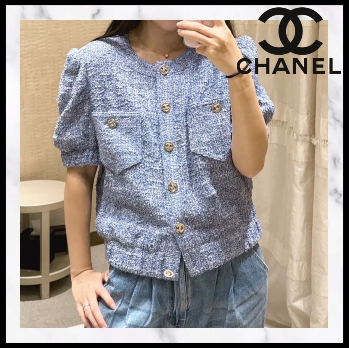 オンラインショップ 清楚系女子に♡】シャネル ツイード シャツ (CHANEL/ジャケット ジャケット・アウター