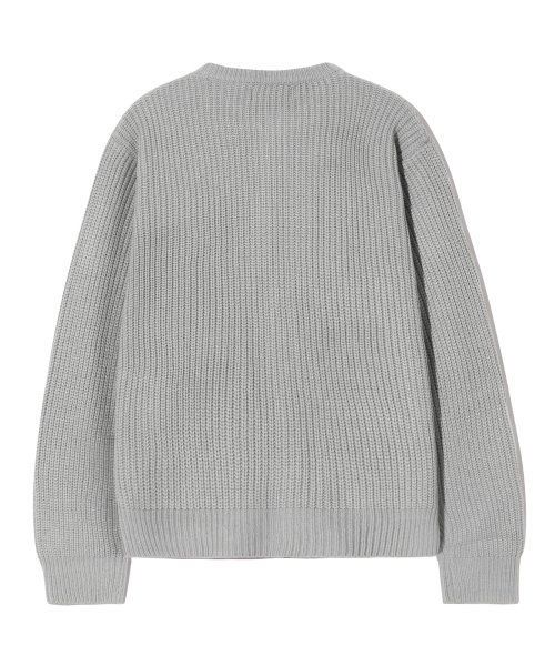 TRILLION] WASHABLE ROUND NECK HACHI ZIP UP KNIT ☆ニット