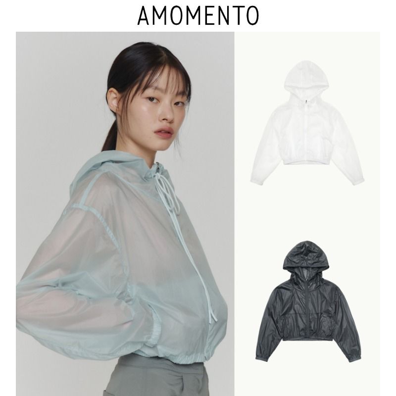 【AMOMENTO】24ss REVERSIBLE SHIRRING CROP HOODED JUMPER AMOMENTO】24ss REVERSIBLE SHIRRING CROP HOODED JUMPER