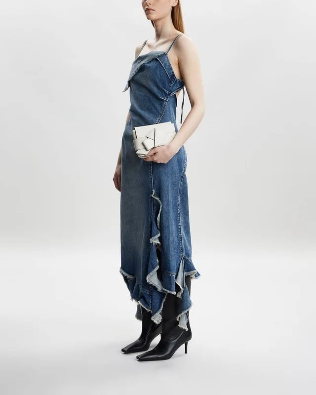 ACNE] RUFFLE STRAP DRESS ラッフルストラップ デニムドレス