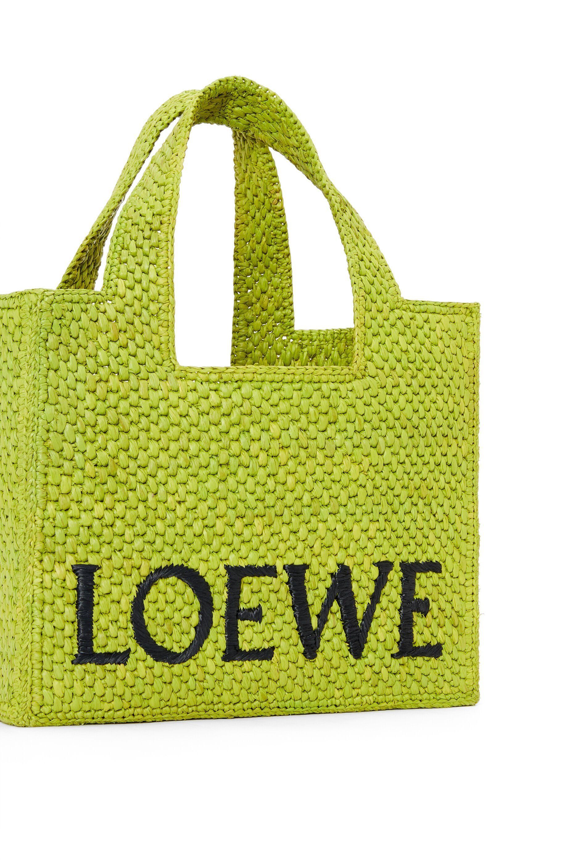ロエベフォント トート スモール（ラフィア） ゴールド - LOEWE