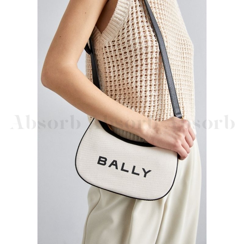 【24SS NEW】BALLY_women / レザー＆コットン バケットバッグ 24SS NEW】BALLY_women /コットンキャンバス ショルダーバッグ