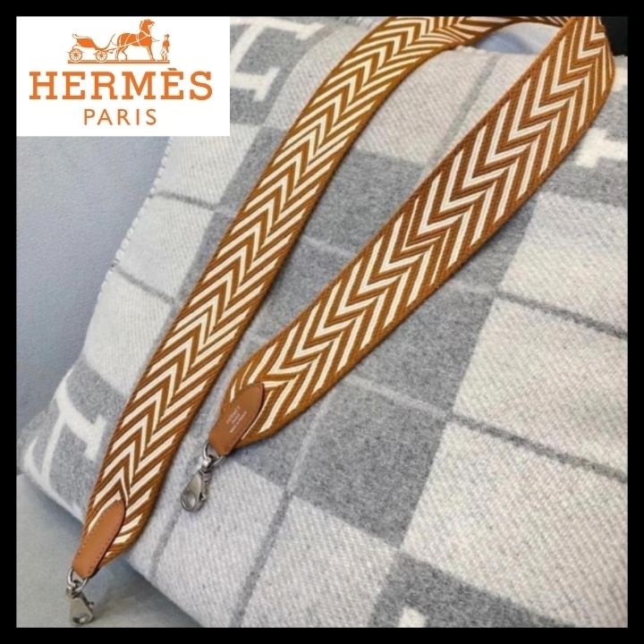 □HELMES□ ショルダーストラップ ジグザグ Sangle Zigzag 50 mm