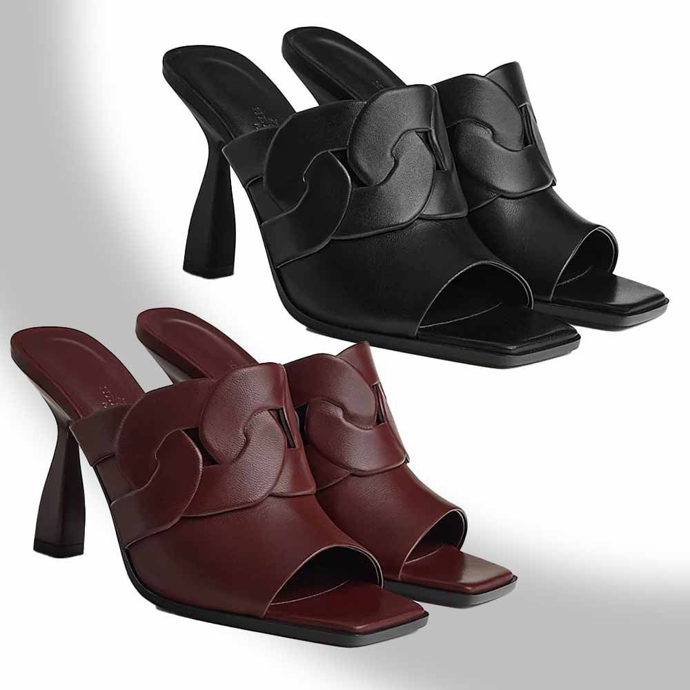 セール【HERMES】Sandali Hanna 95 HERMES Hannah 95 Sandals Size 36H Leather Black | eBay