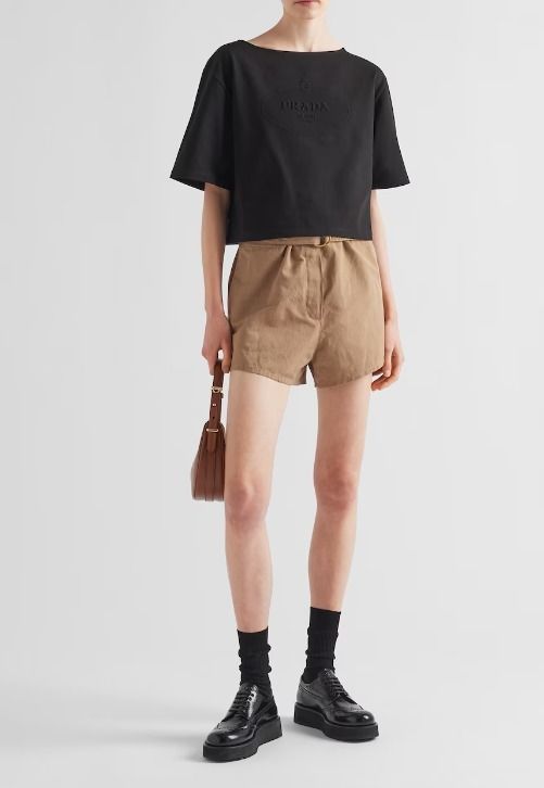 日本未入荷☆新作【PRADA】ジャージー ロゴTシャツ (PRADA/T