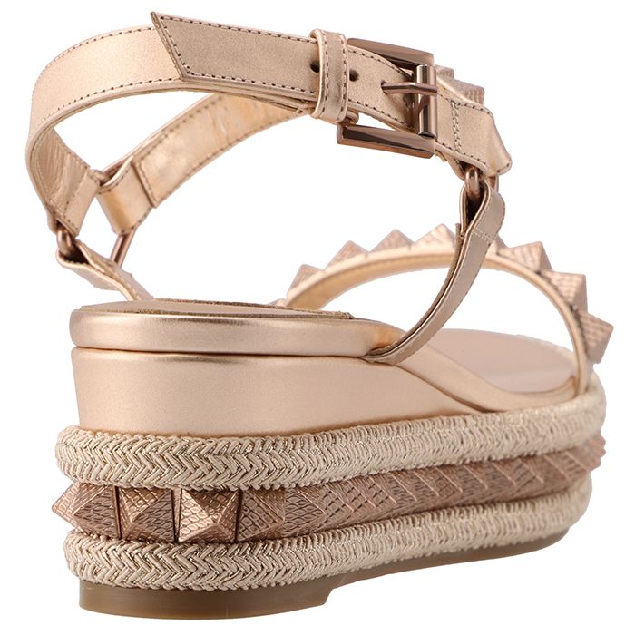 新作*Christian Louboutin*Chocazeppa レザー ウェッジ サンダル CHRISTIAN LOUBOUTIN ウェッジサンダル PYRACLOU