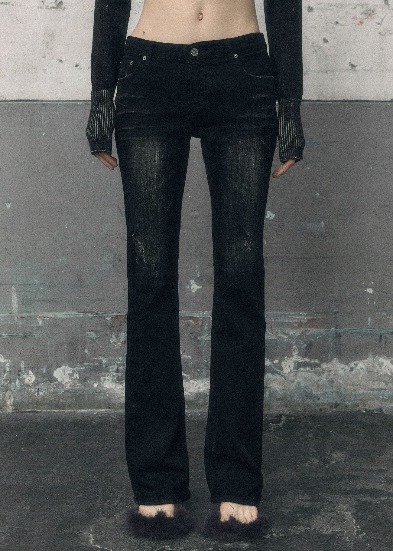BOHEMIAN SEOUL】BOHEMSEO DARKNESS BOOTCUT JEANS [正規品