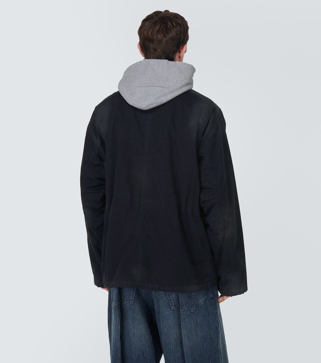 【関税送料込み】BALENCIAGA ACTIVEWEAR HOODIE オーバーサイズ 関税込□BALENCIAGA□オーバーサイズコットンギャバジンパーカー