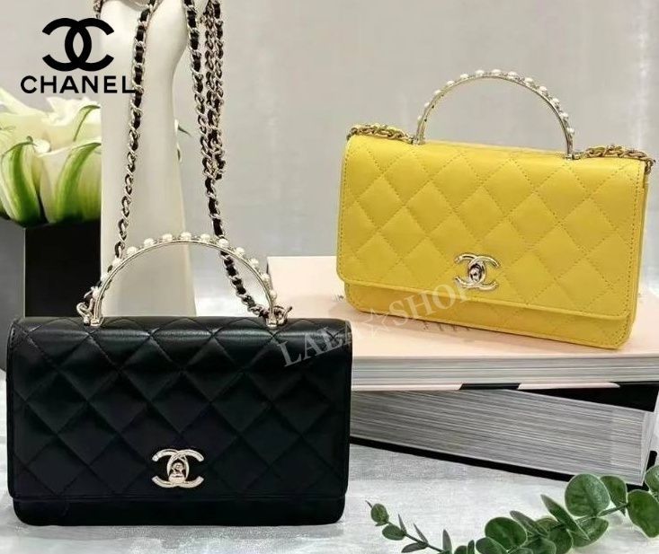 パールが高級感溢れる】シャネル チェーンウォレット (CHANEL