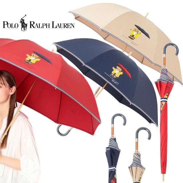 ポロ ラルフローレン POLO RALPH LAUREN 傘 RAIN BEAR （レッド