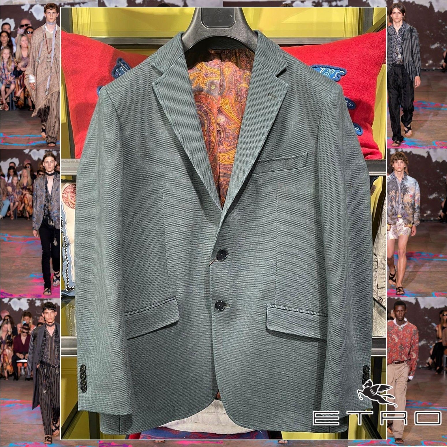 ETRO エトロ テーラードジャケット グレー 52 L相当