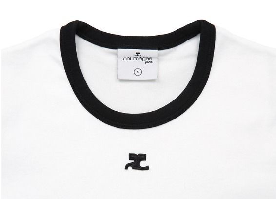 追跡あり☆Courreges☆バックル ホワイトTシャツ (Courreges/T