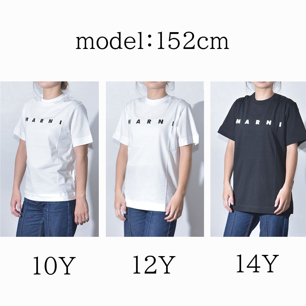 マルニ Tシャツ キッズ レディース ロゴ 半袖 ブランド M002MV