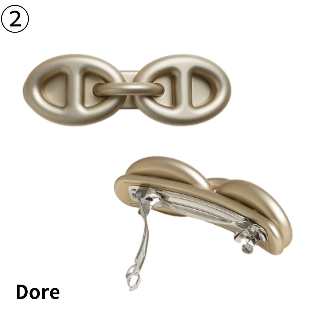 人気【HERMES】ヘアクリップ トリマイヨン GM HERMES）Tri Maillon GM hair clip (HERMES/ヘアアクセサリー