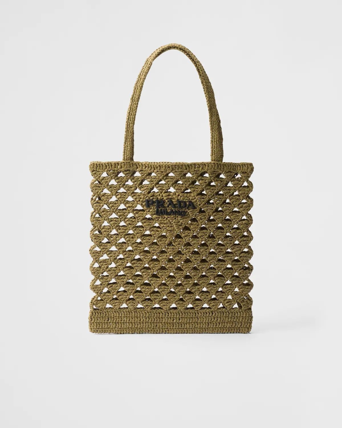 PRADA】プラダ ウーブンファブリック クロシェ トートバッグ