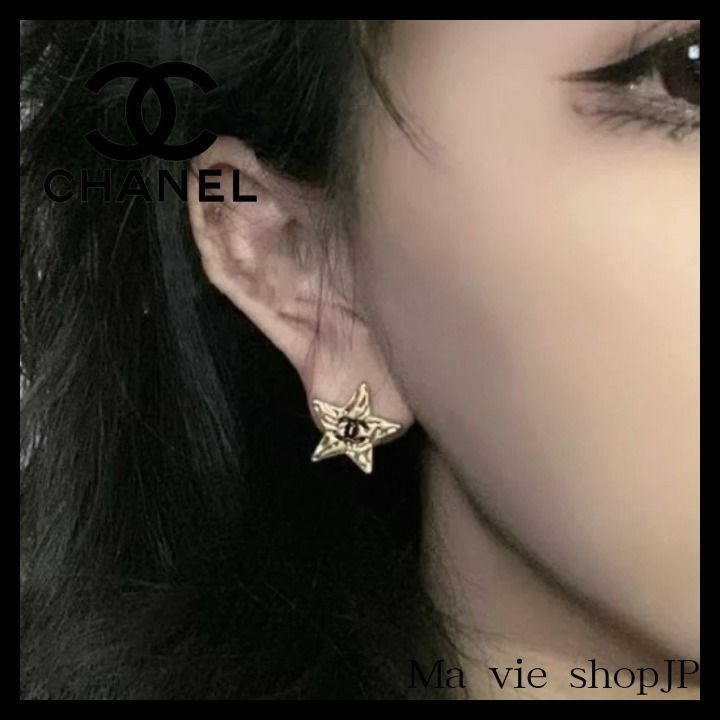 【ヒトデ&星型でキラキラキュートに♪】CHANEL マリン ピアス ピアス - メタル & ストラス、シルバー & クリスタル