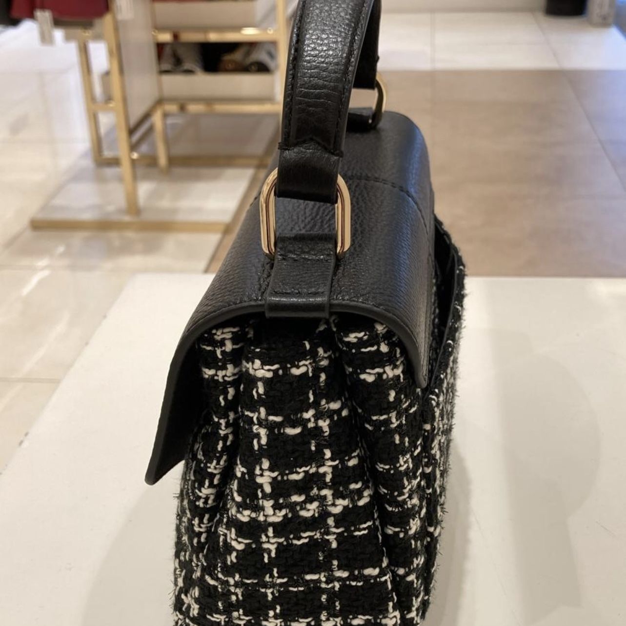 FURLA直営OUTLETバッグDAFNE S TOP ツイードHANDLE (FURLA