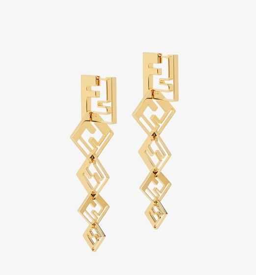 フェンディ フォーエバー ピアス ゴールドカラー メタル SS25 フォーエバー フェンディ ピアス ゴールド仕上げ ゴールド | Fendi