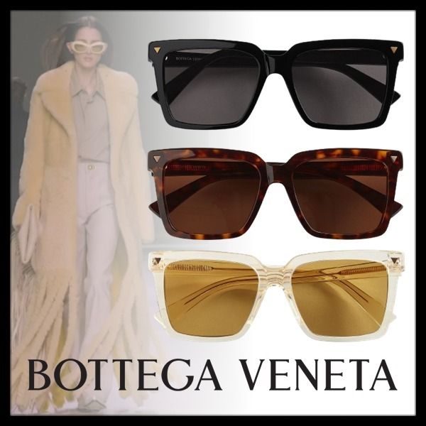 新作【Bottega】リサイクルアセテート スクエアサングラス